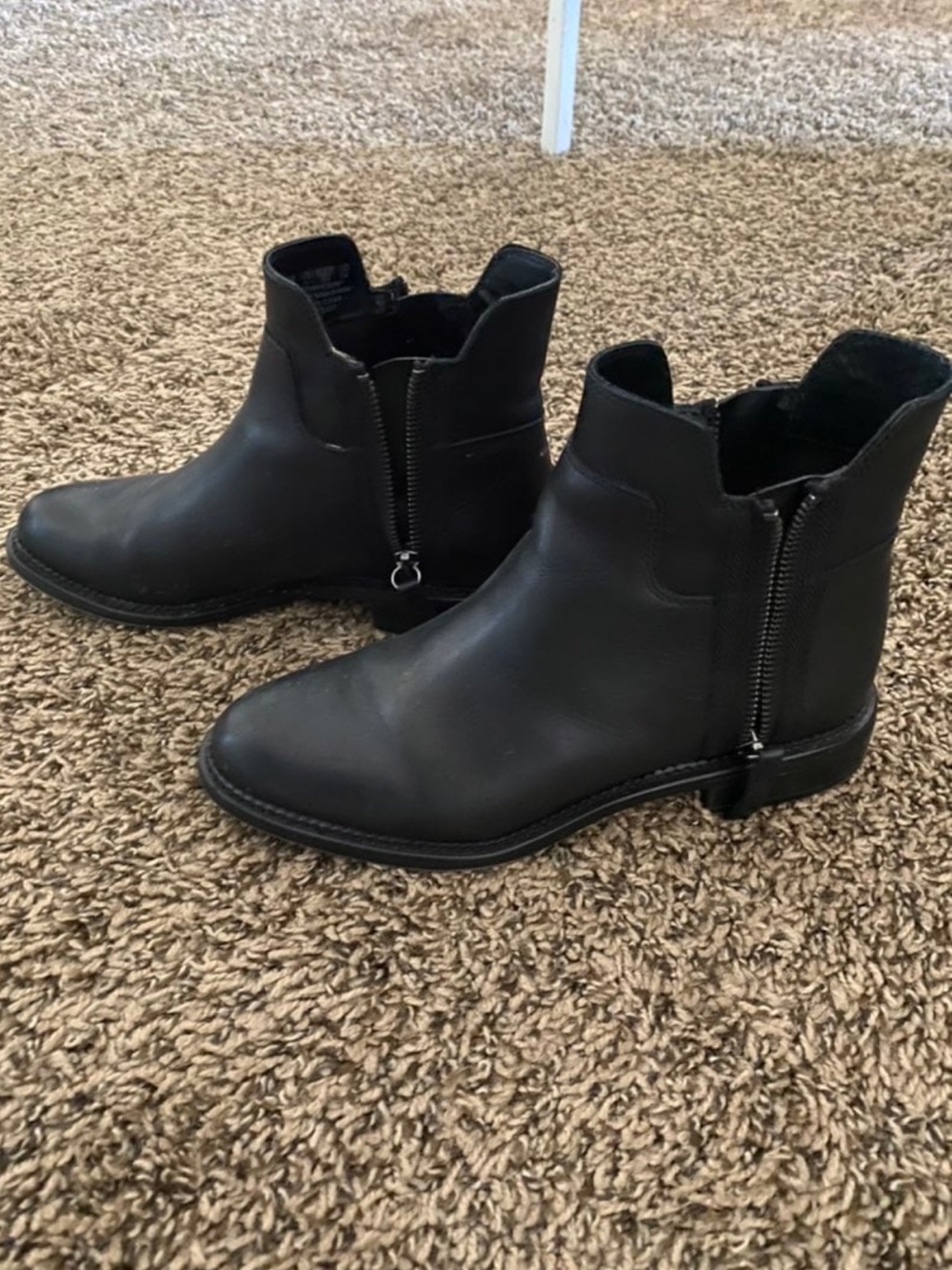 Franco Sarto Black Kids Zip Ankle Boots
